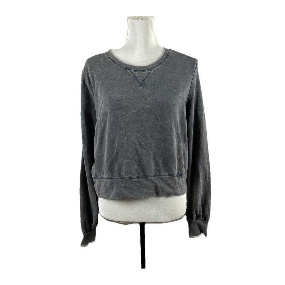Calia Carrie Underwood Acid Wash Pullover Active Cropped Sweatshirt Size Medium